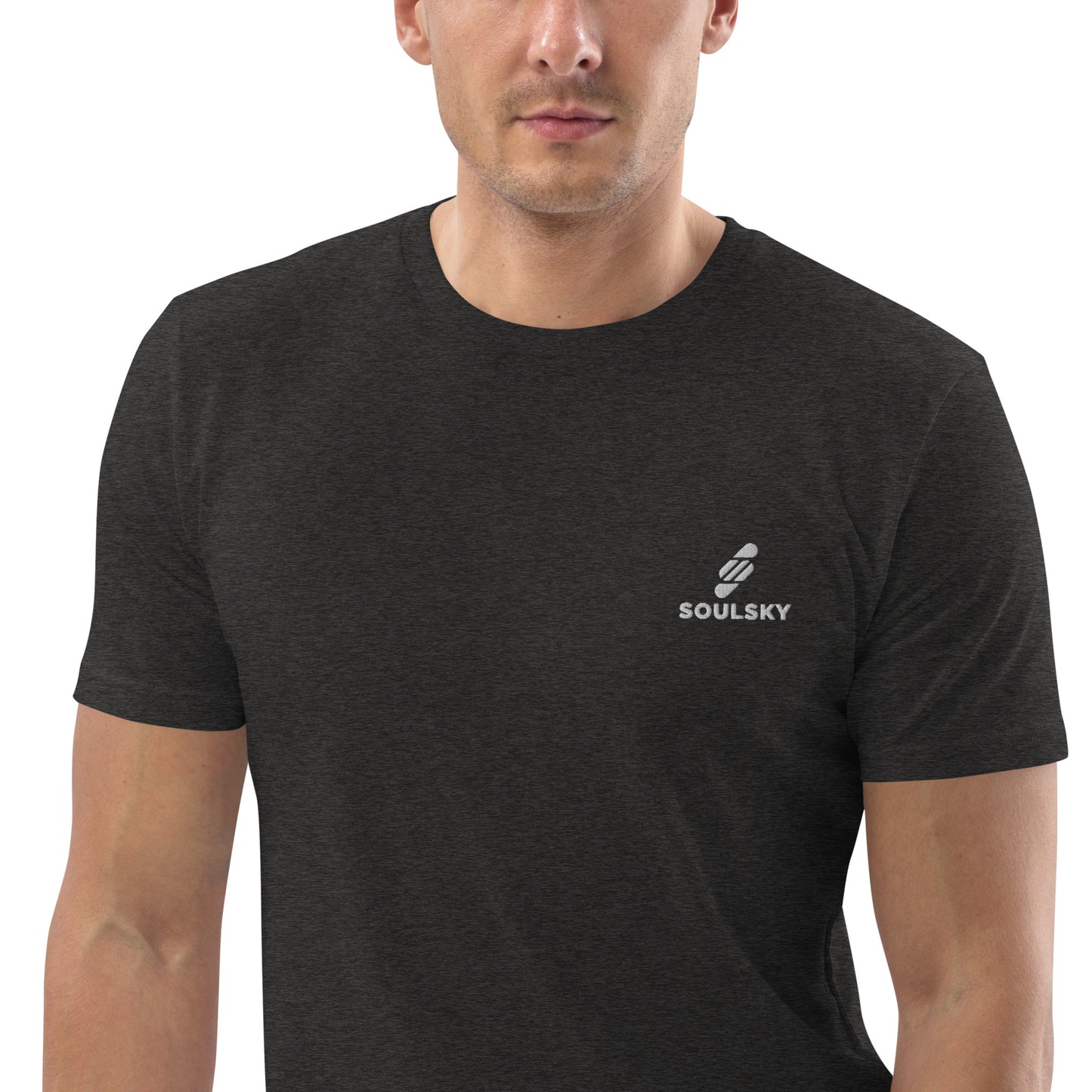 SOULSKY Logo Unisex Crewneck T-shirt - Dark Heather Gray