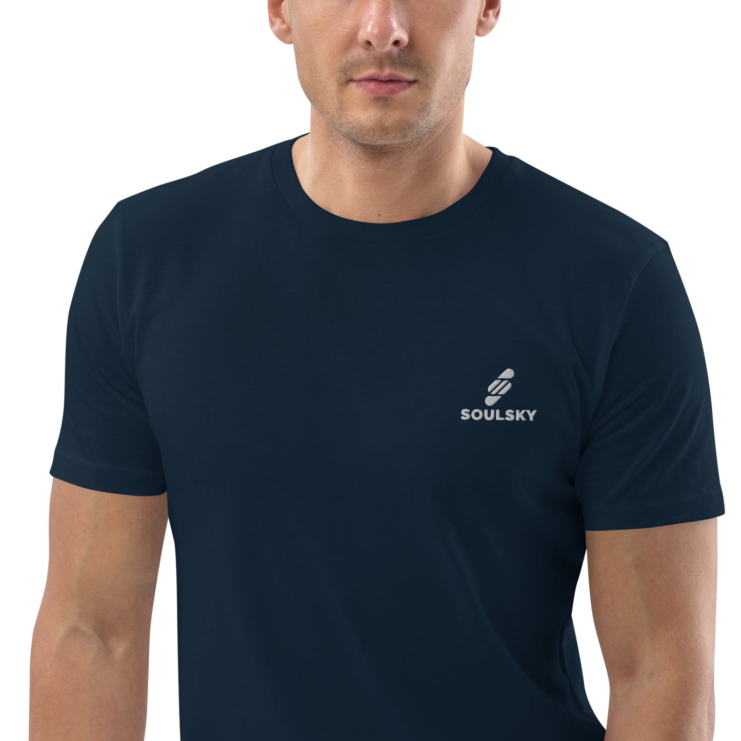 SOULSKY Logo Unisex Crewneck T-shirt - Navy Blue