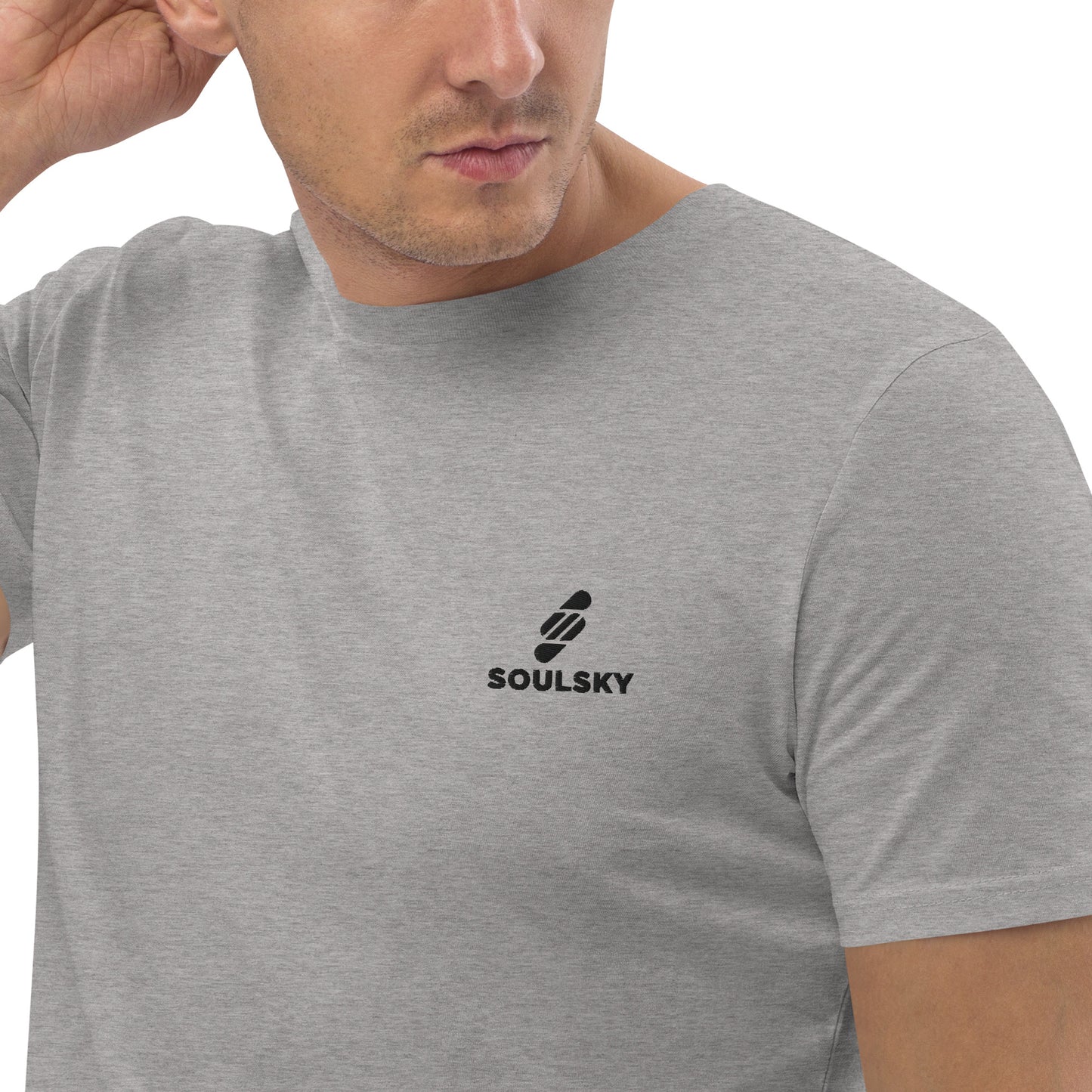 SOULSKY Logo Unisex Crewneck T-shirt - Light Heather Gray