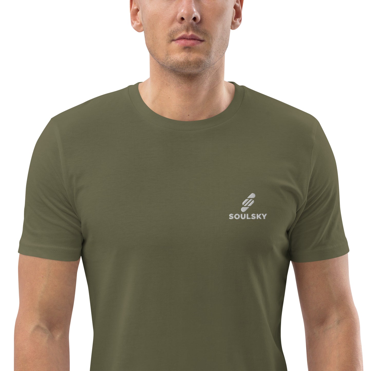 SOULSKY Logo Unisex Crewneck T-shirt - Olive Green