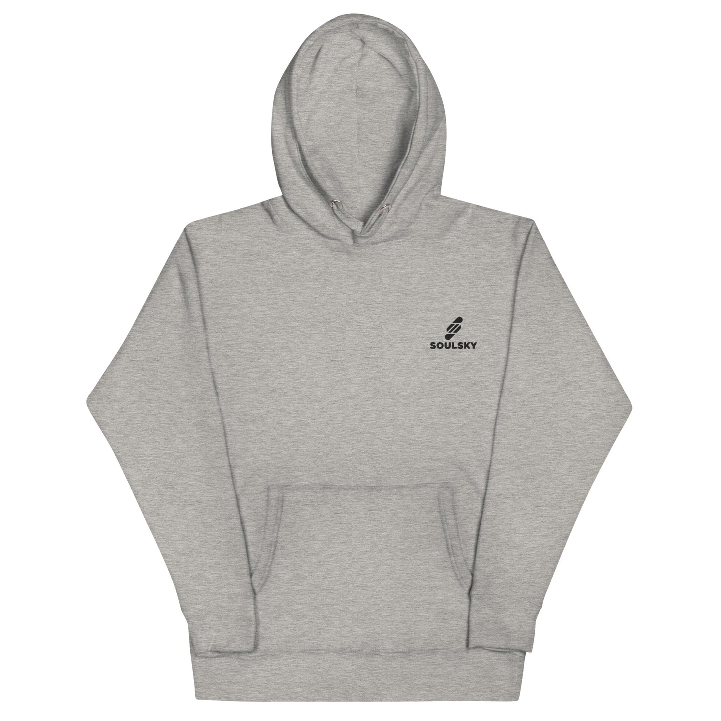 Embroidered Logo Popover Hoodie - Light Gray