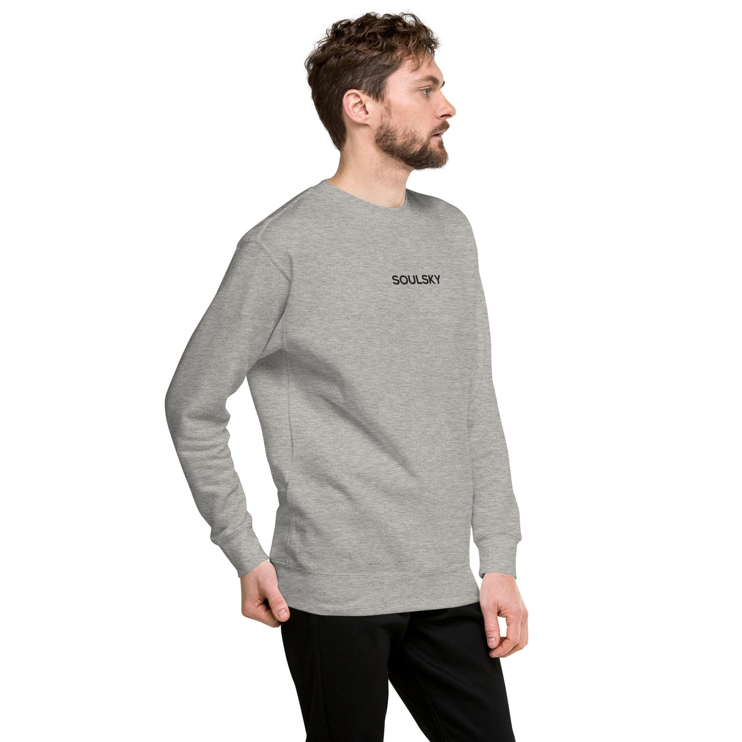 SOULSKY Classic Crew Sweatshirt - Light Gray