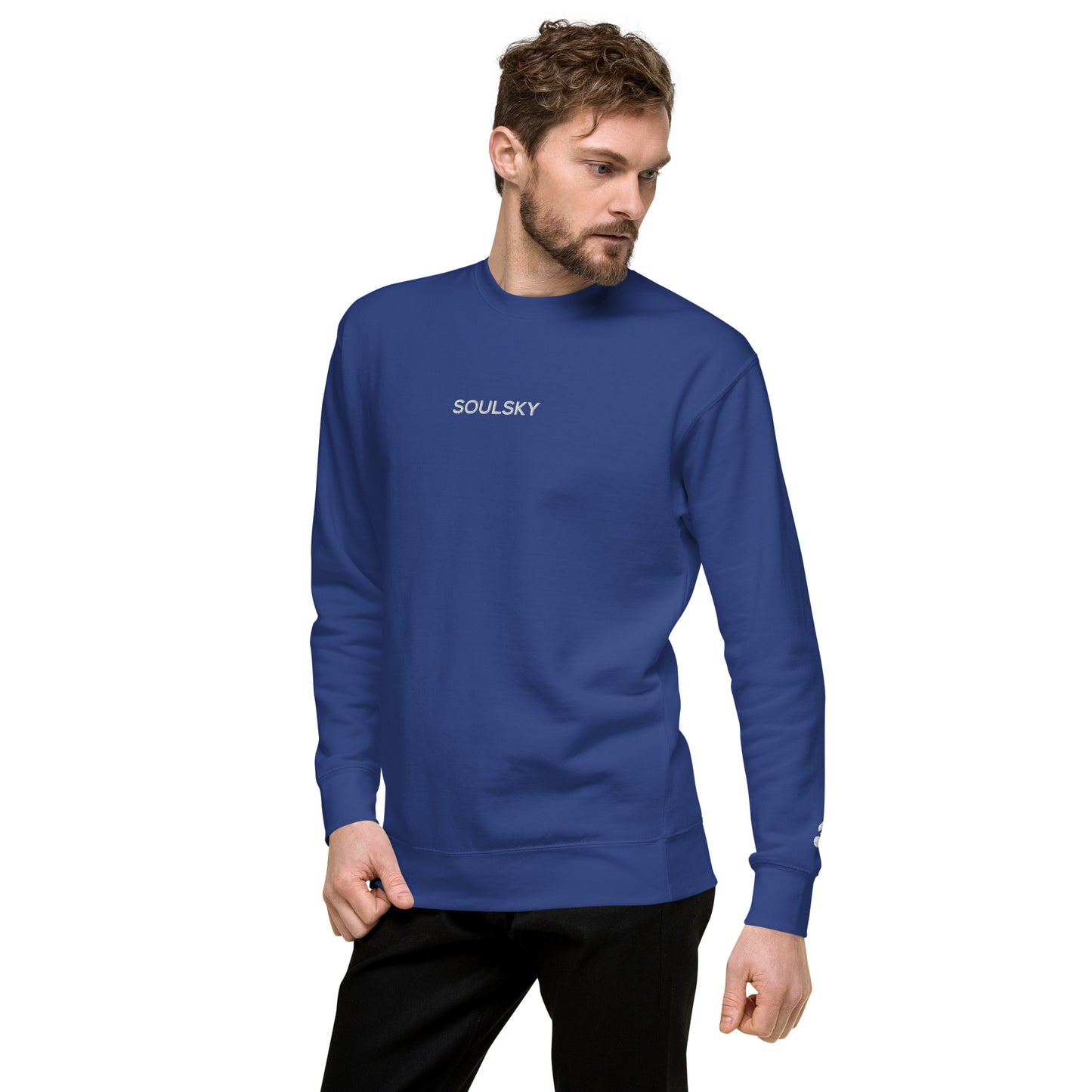 SOULSKY Classic Crew Sweatshirt - Royal Blue