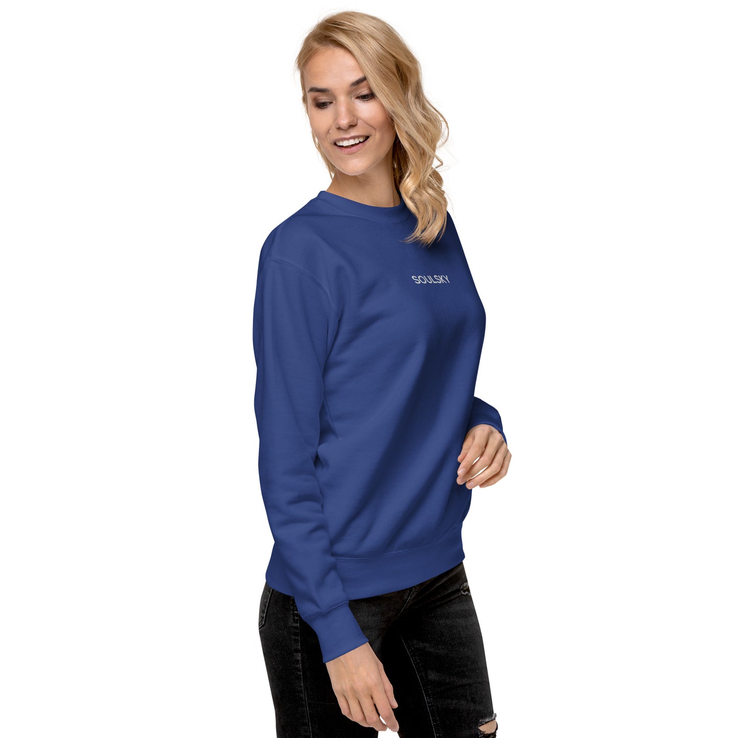 SOULSKY Classic Crew Sweatshirt - Royal Blue