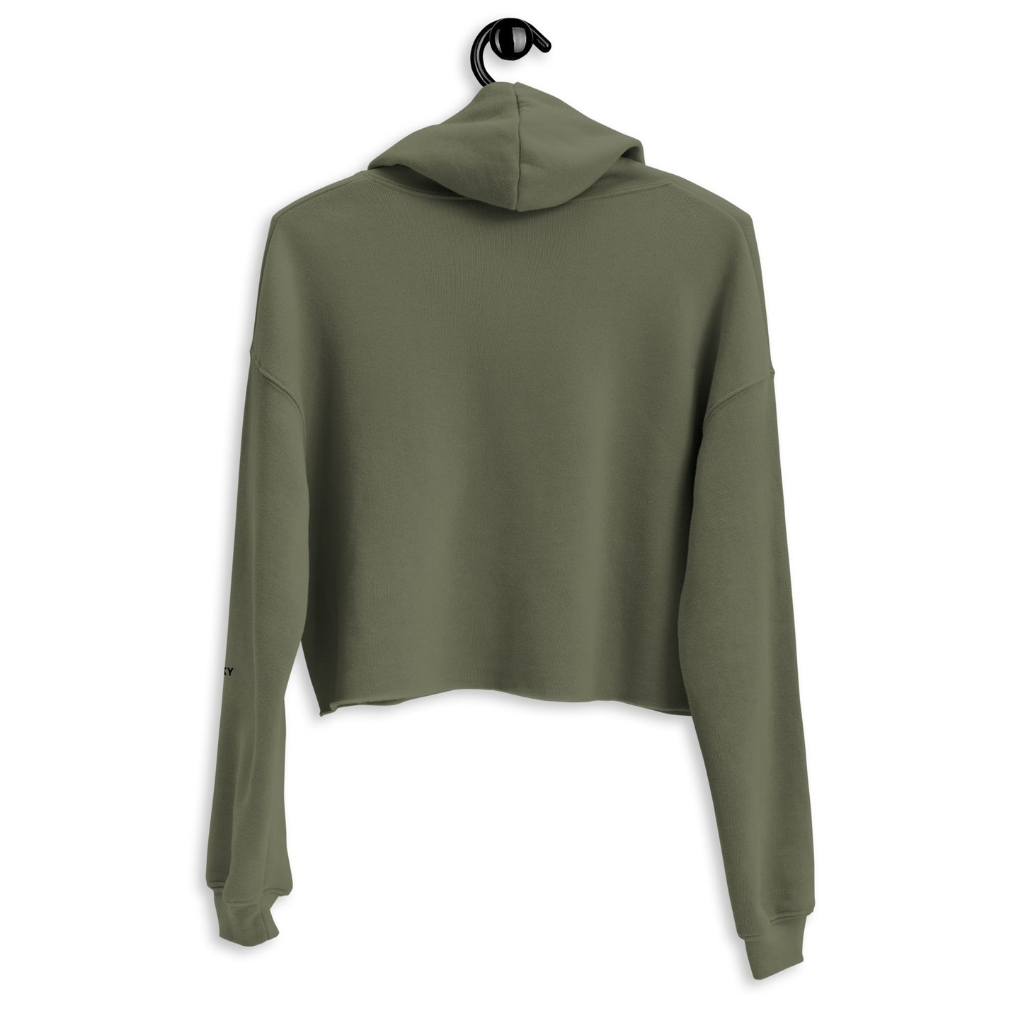 AFRICAN CITIES Cropped Hoodie - Military Green