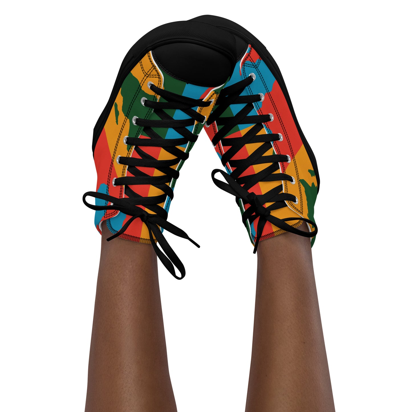 AFRICA WARHOL Women's High Top Canvas Shoes (Bright)