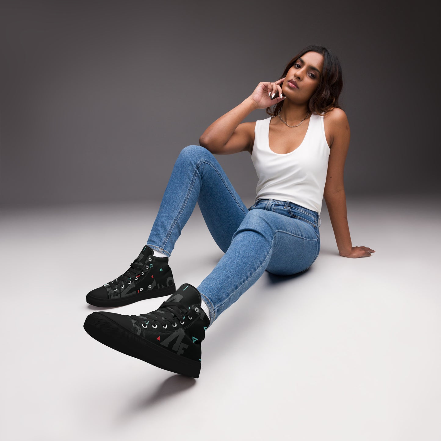 AFRICA IS THE FUTURE Women's High Top Canvas Shoes