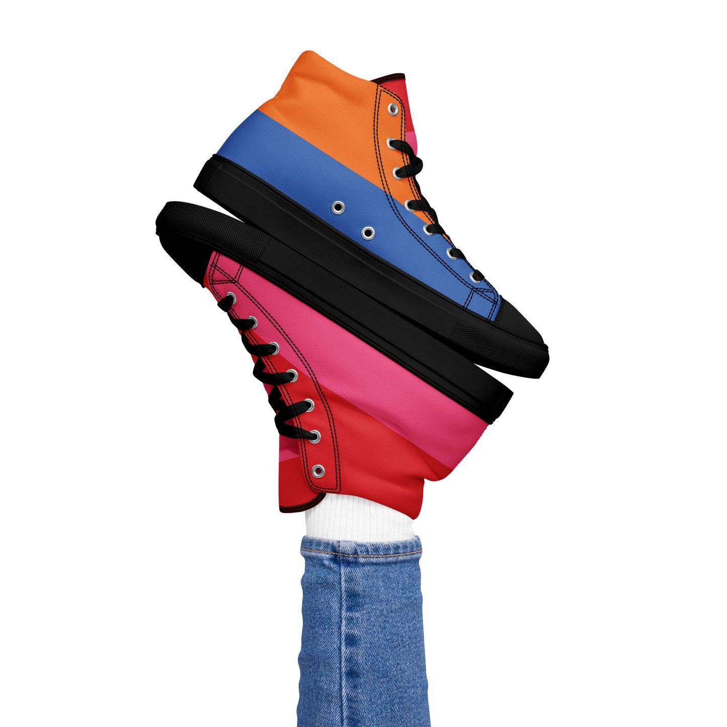 COLORFUL Women's High Top Canvas Shoes (80's Flow)