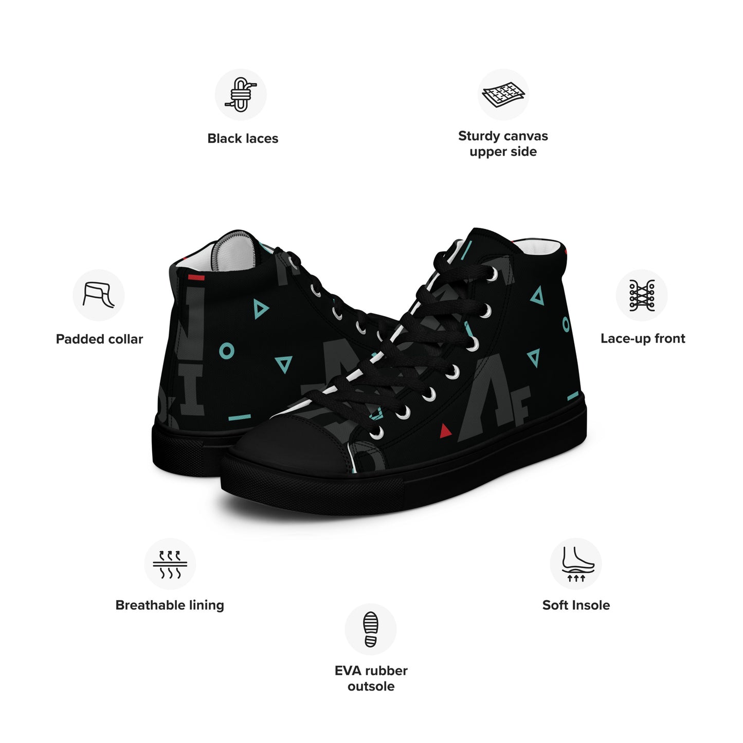 AFRICA IS THE FUTURE Women's High Top Canvas Shoes