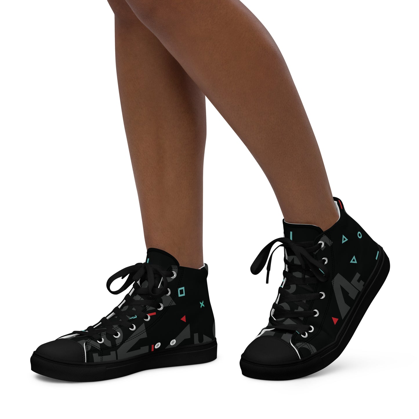 AFRICA IS THE FUTURE Women's High Top Canvas Shoes