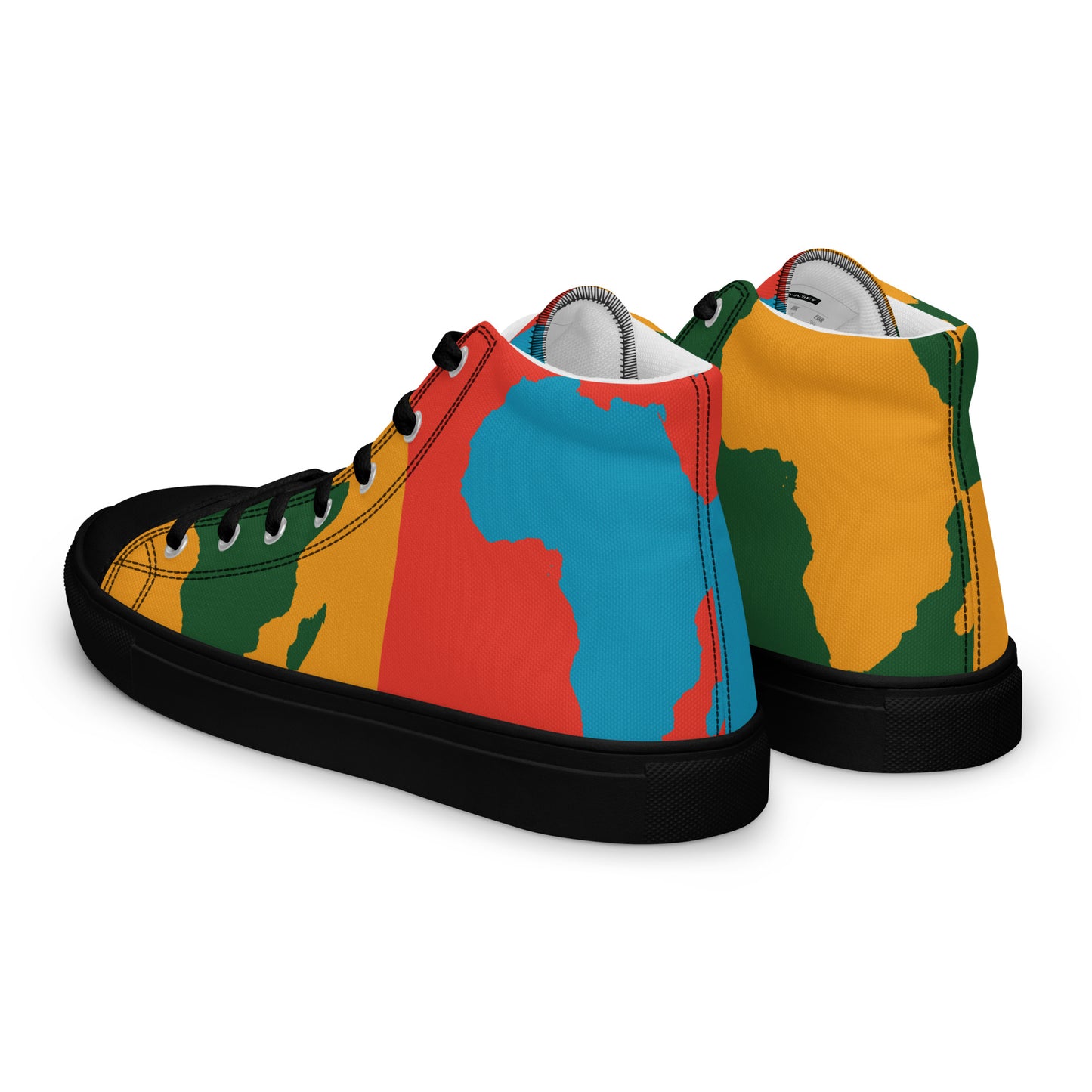 AFRICA WARHOL Women's High Top Canvas Shoes (Bright)