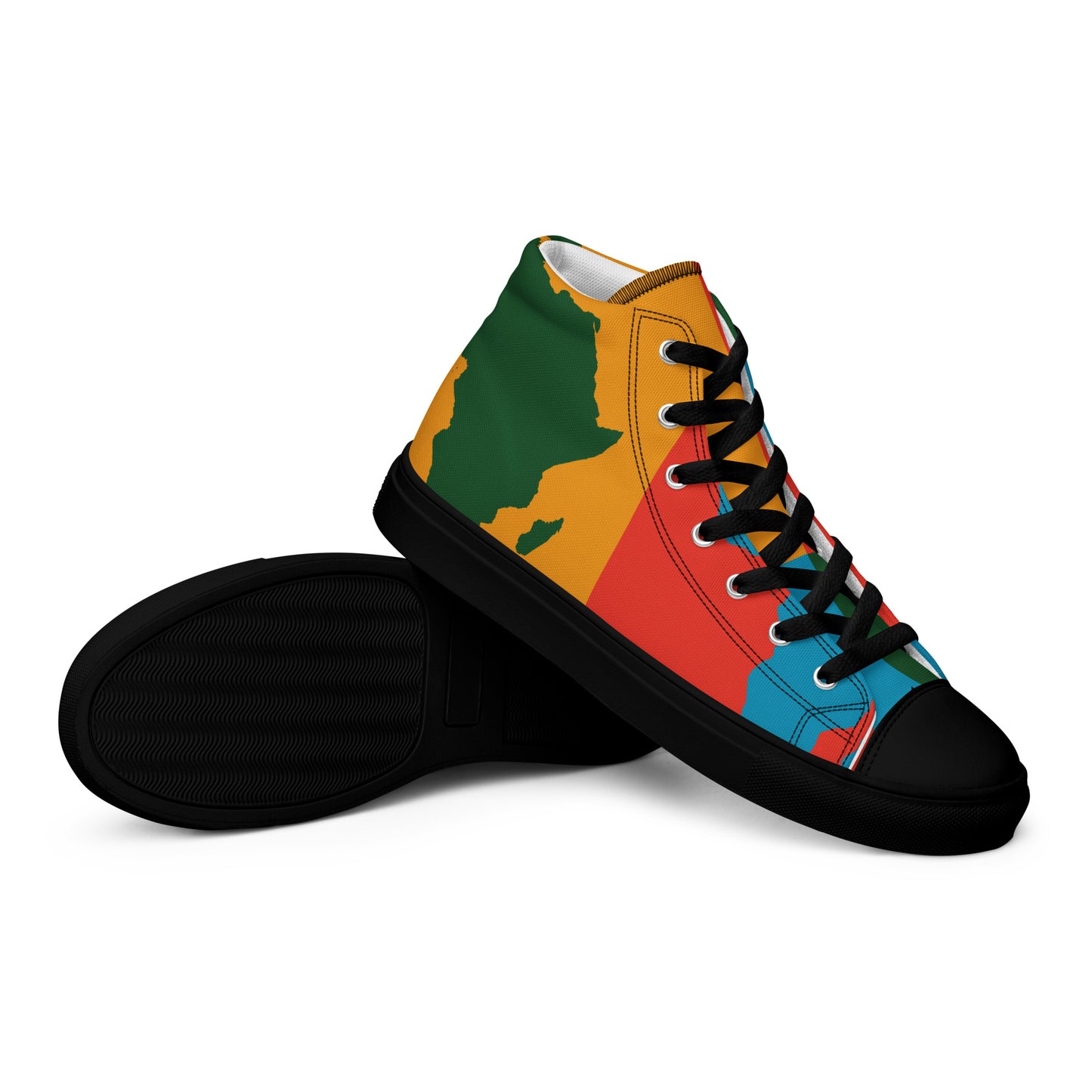 AFRICA WARHOL Women's High Top Canvas Shoes (Bright)