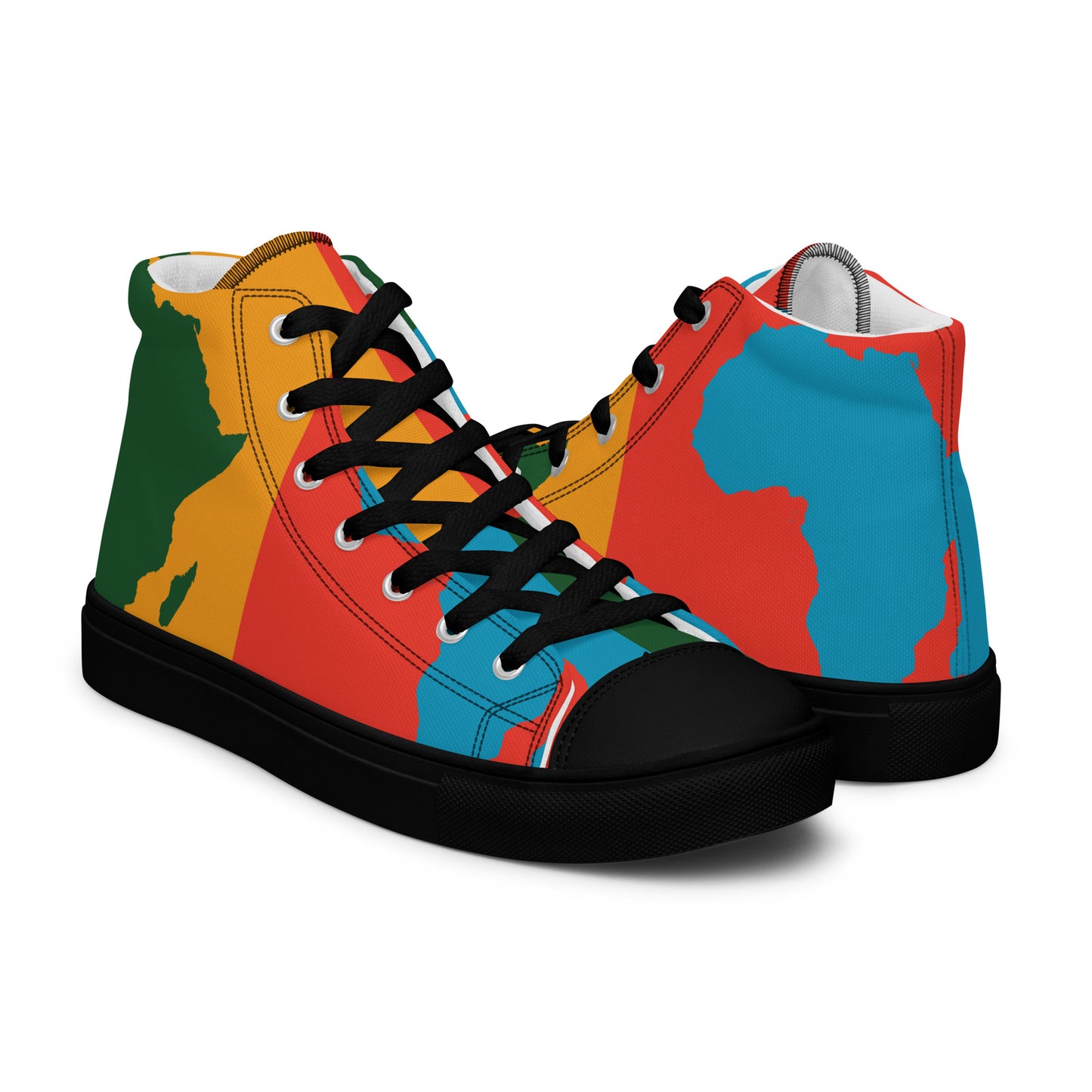 AFRICA WARHOL Women's High Top Canvas Shoes (Bright)