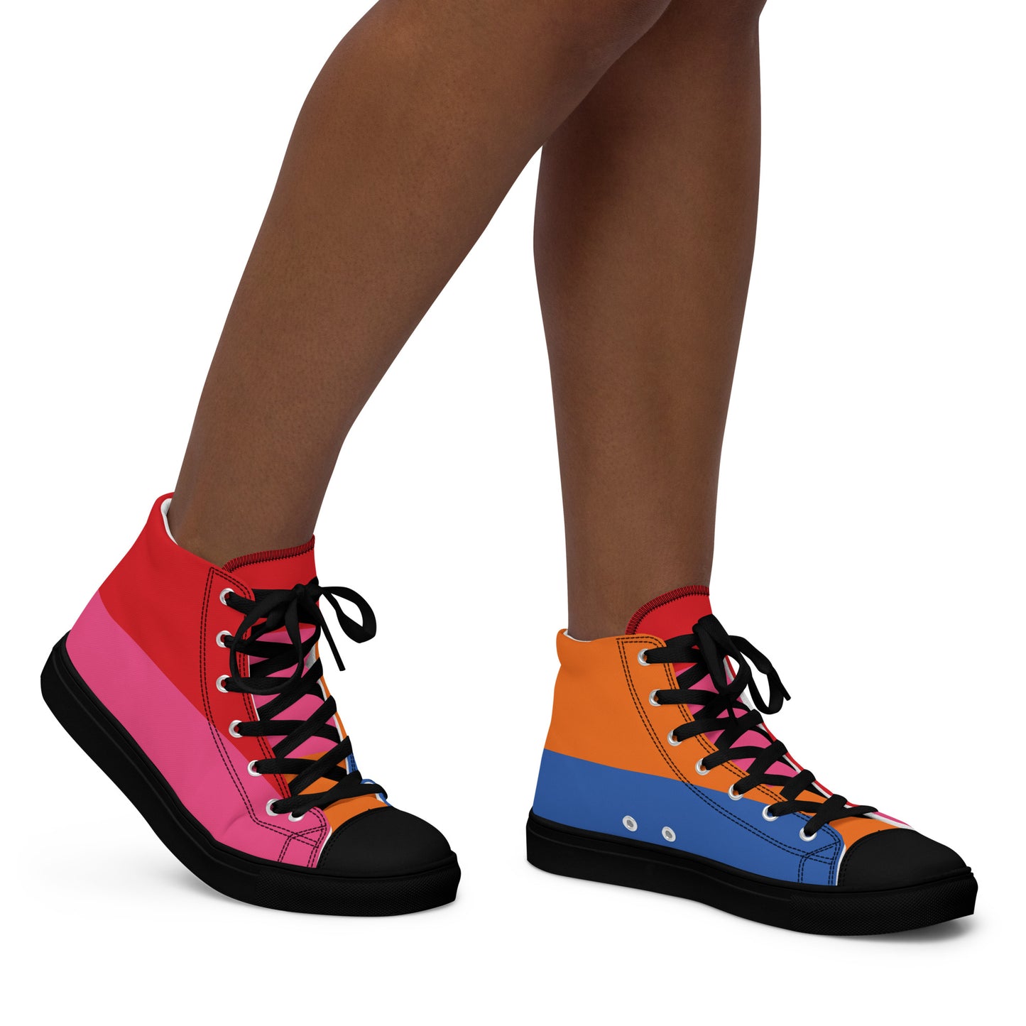 COLORFUL Women's High Top Canvas Shoes (80's Flow)