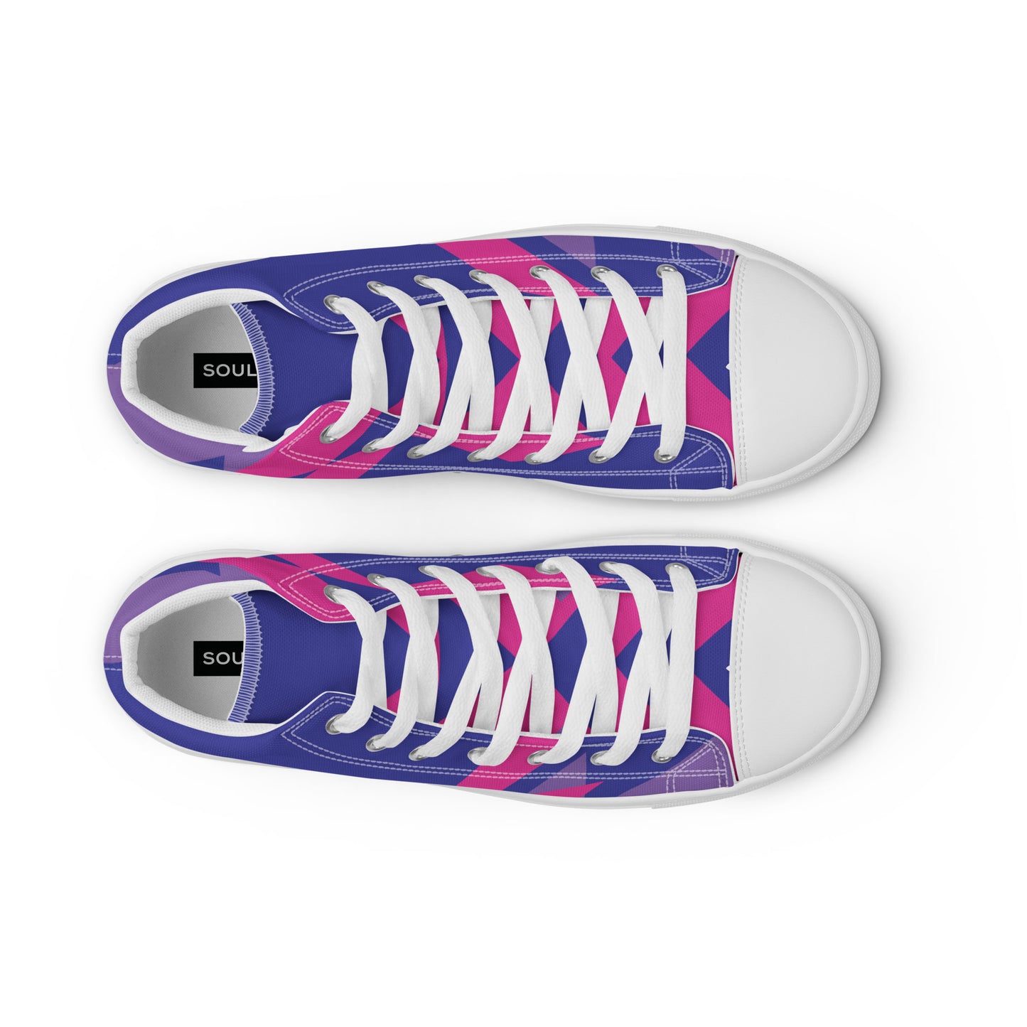 BE BRAVE Women’s High Top Canvas Shoes (Purple, Pink)