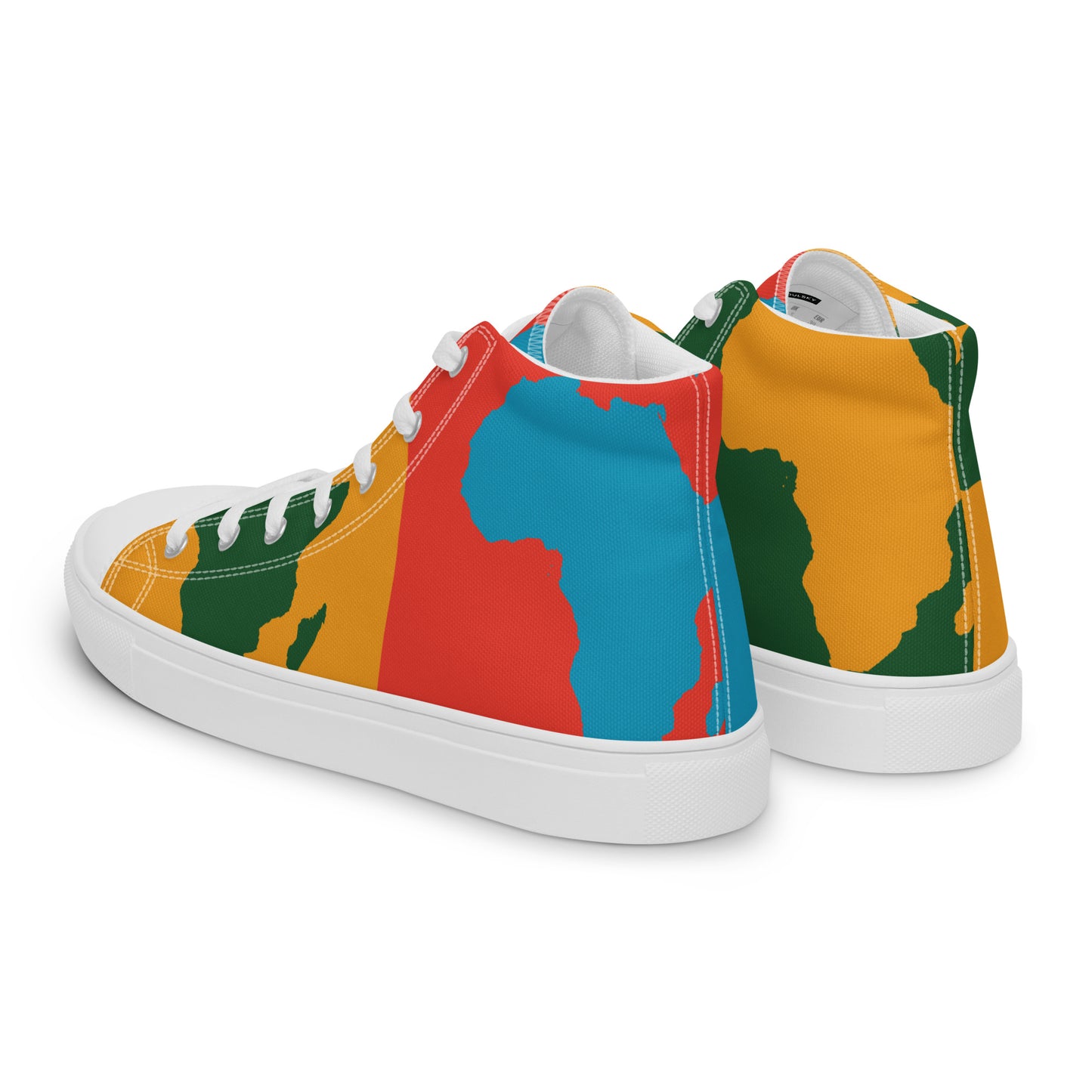 AFRICA WARHOL Women's High Top Canvas Shoes (Bright)