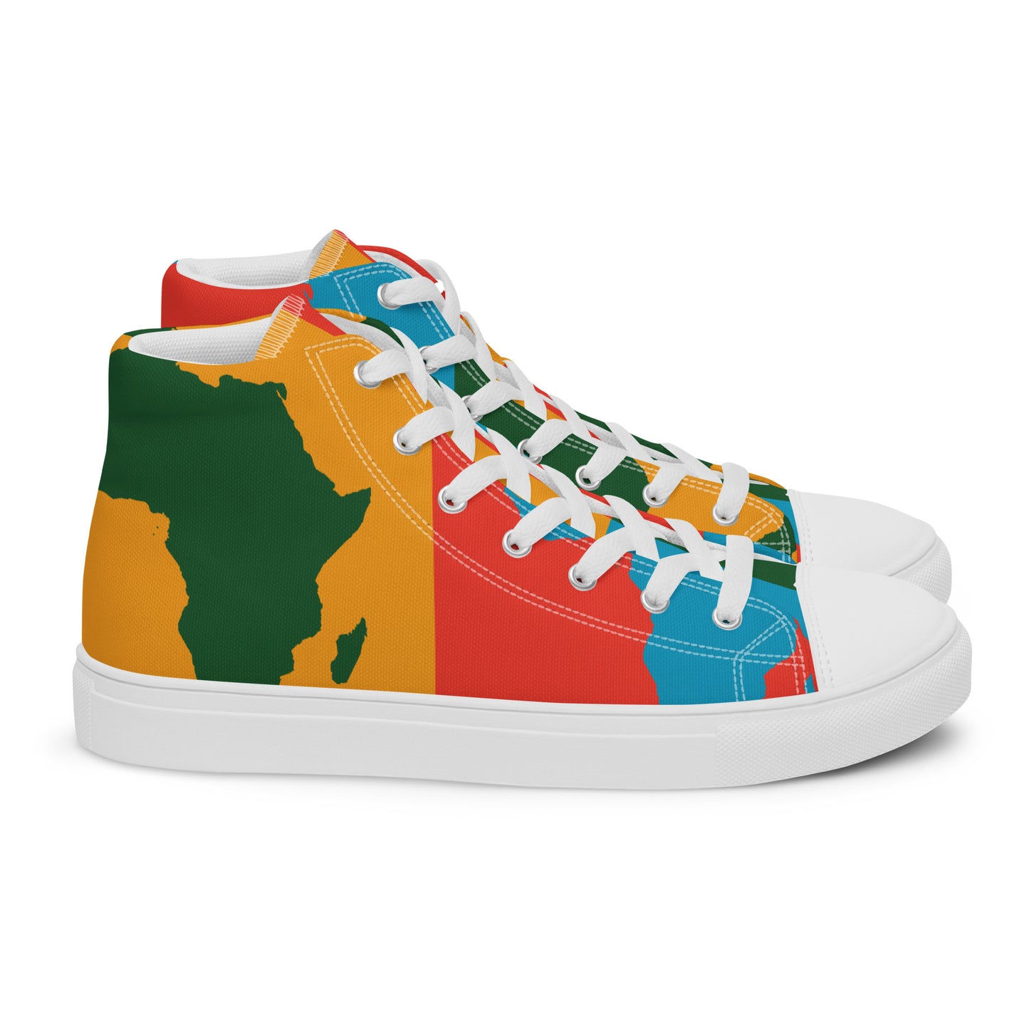 AFRICA WARHOL Women's High Top Canvas Shoes (Bright)