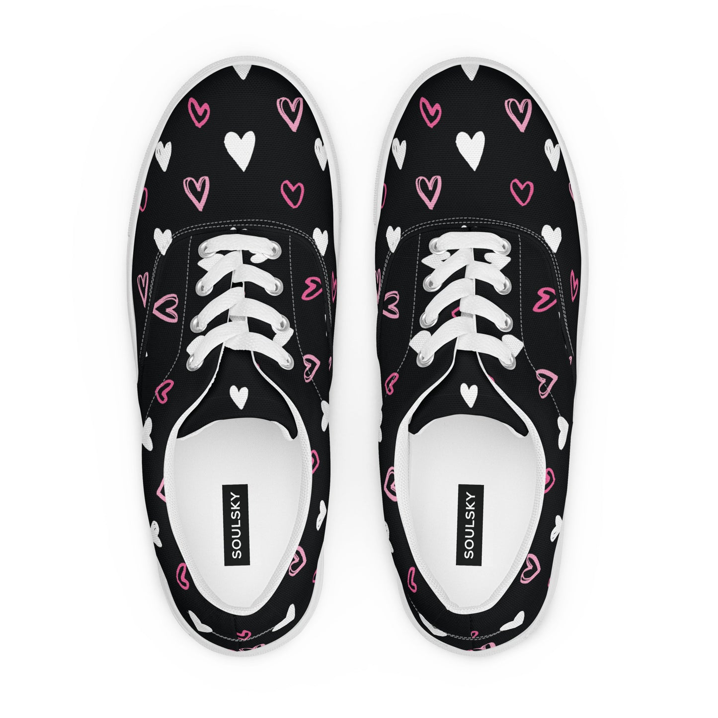 BE MY VALENTINE Women’s Lace-Up Canvas Shoes