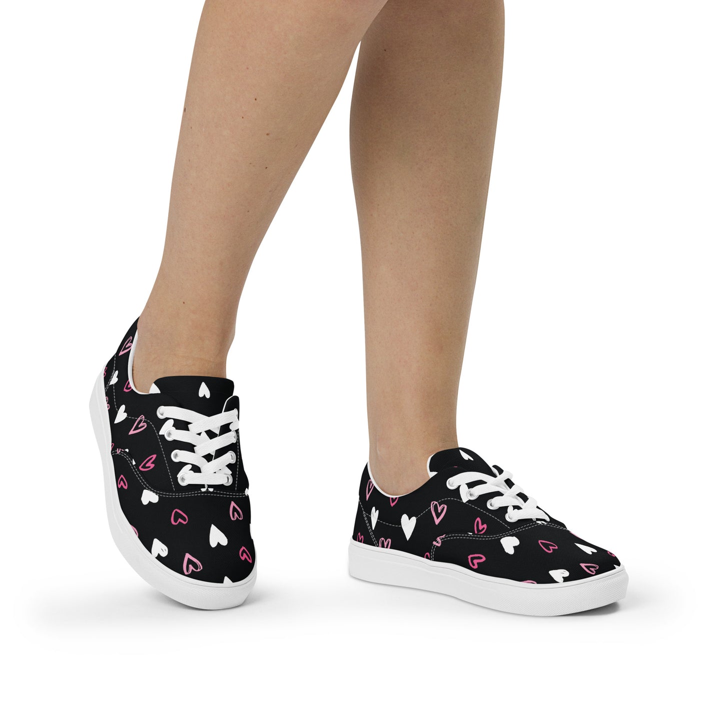 BE MY VALENTINE Women’s Lace-Up Canvas Shoes