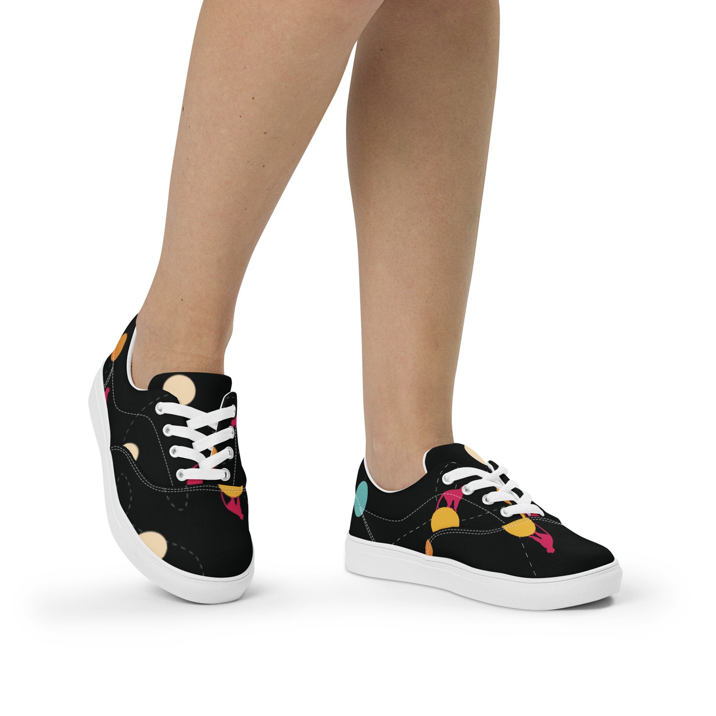 NEVER GIVE UP Women’s Lace-Up Canvas Shoes