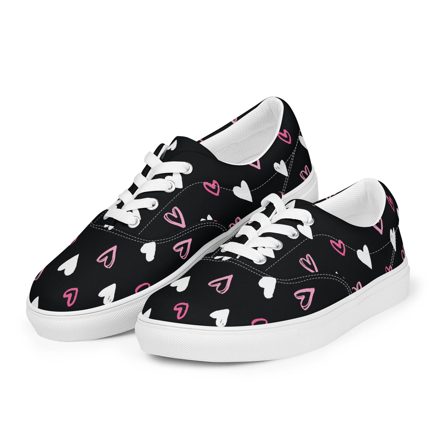 BE MY VALENTINE Women’s Lace-Up Canvas Shoes