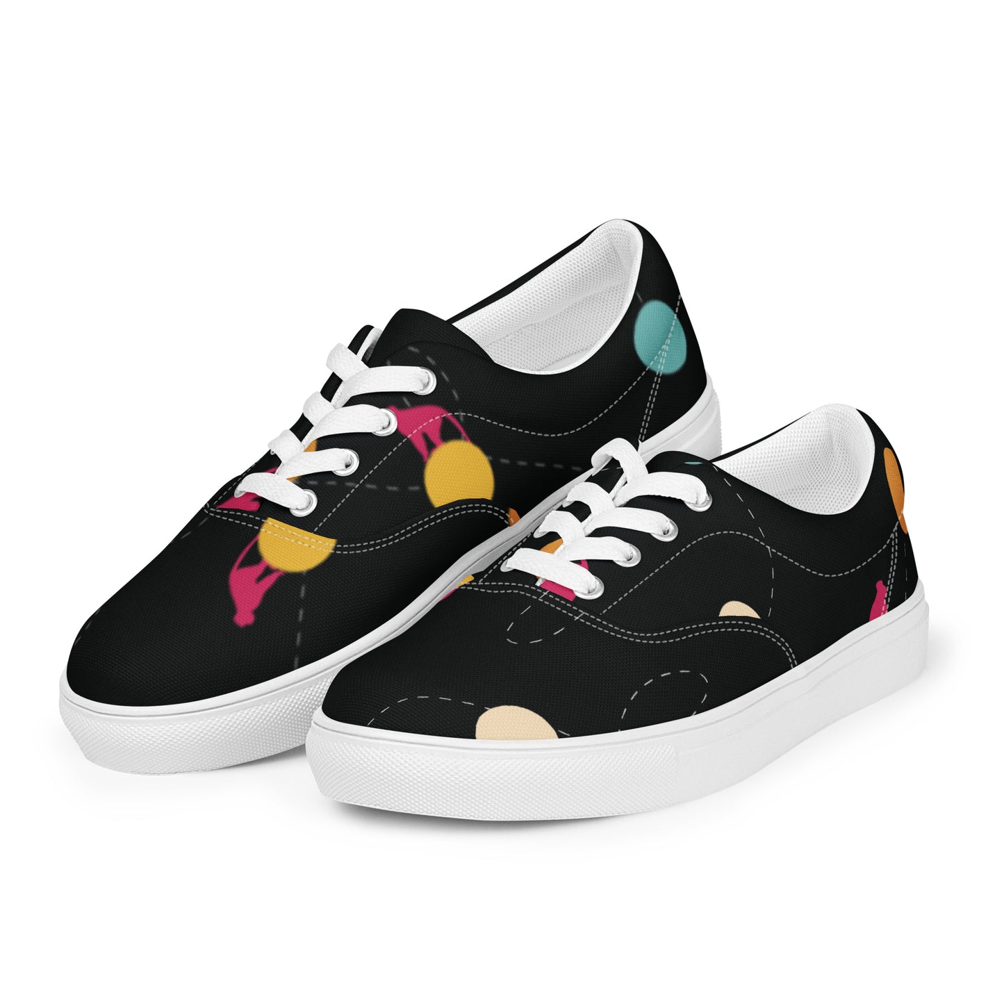 NEVER GIVE UP Women’s Lace-Up Canvas Shoes