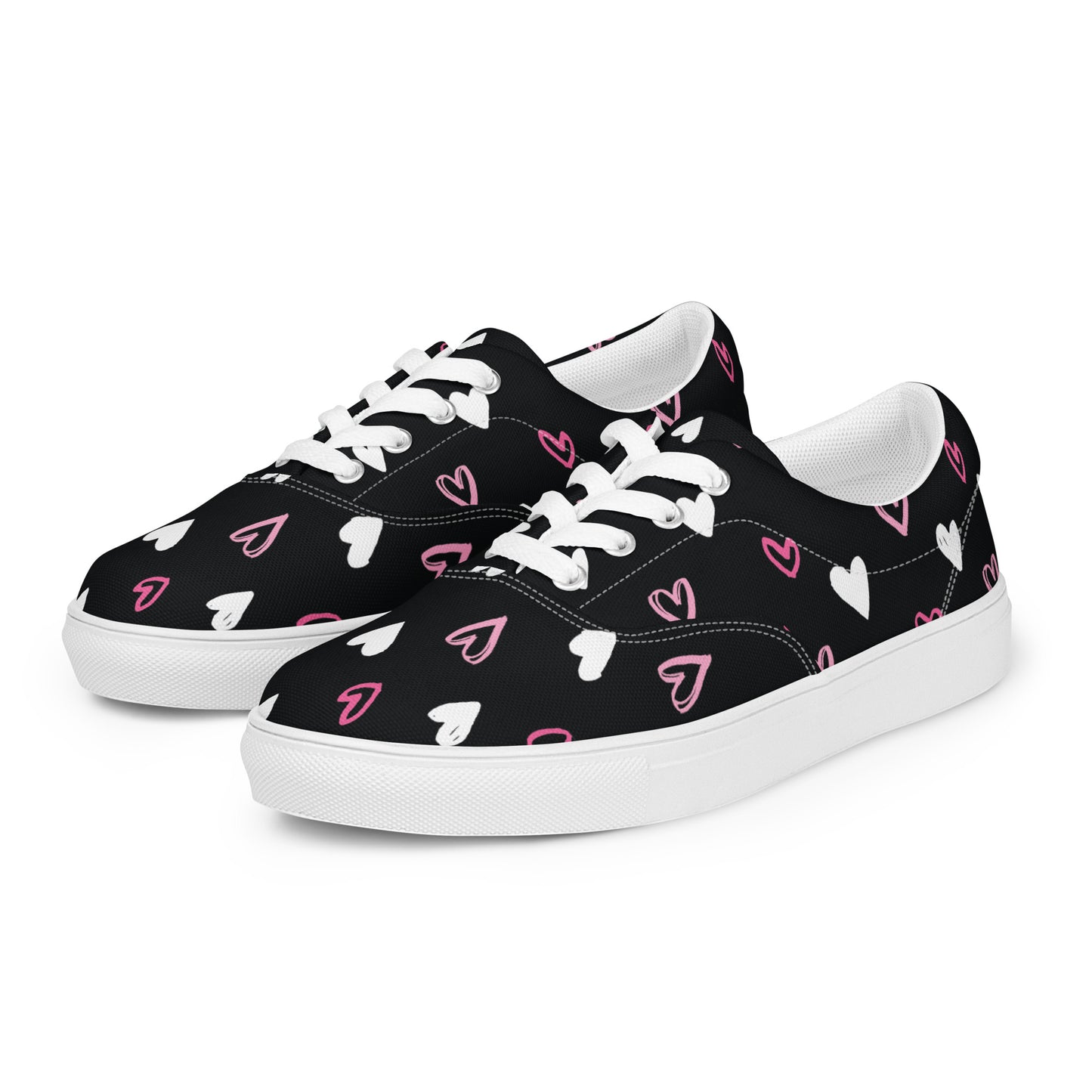 BE MY VALENTINE Women’s Lace-Up Canvas Shoes