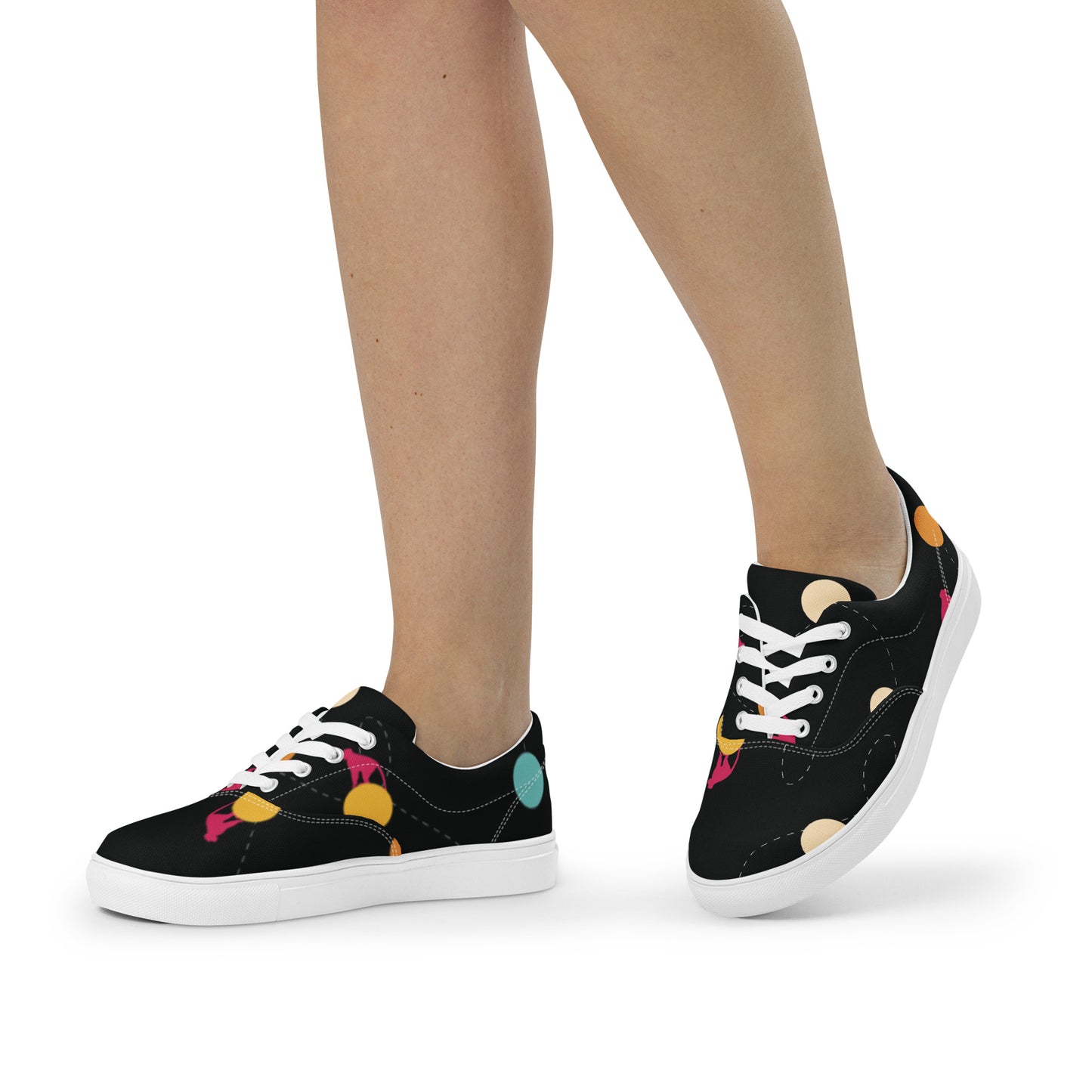 NEVER GIVE UP Women’s Lace-Up Canvas Shoes