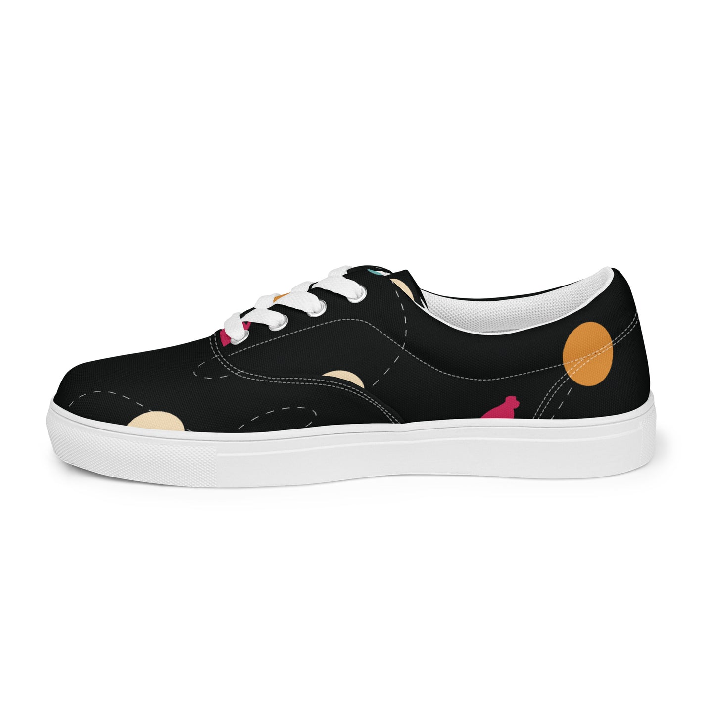 NEVER GIVE UP Women’s Lace-Up Canvas Shoes