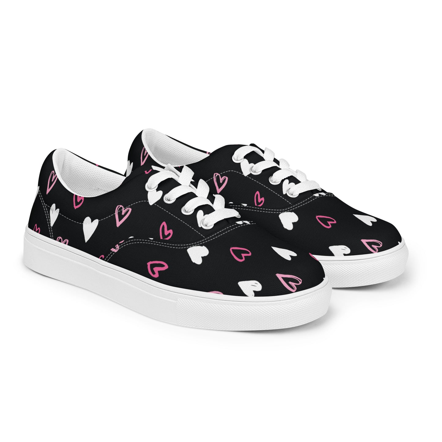 BE MY VALENTINE Women’s Lace-Up Canvas Shoes