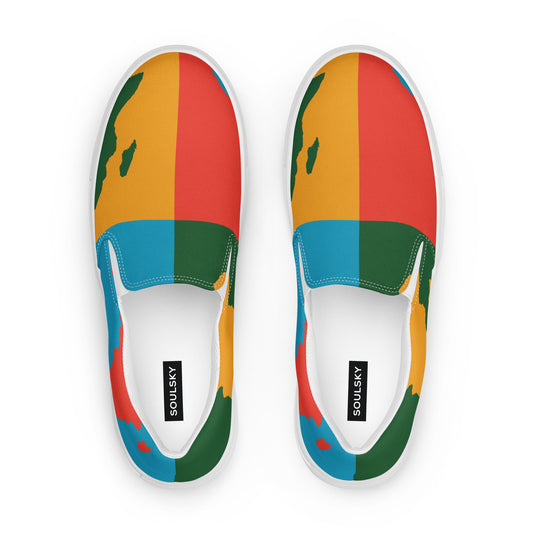 AFRICA WARHOL Women’s Slip-On Canvas Shoes (Bright)