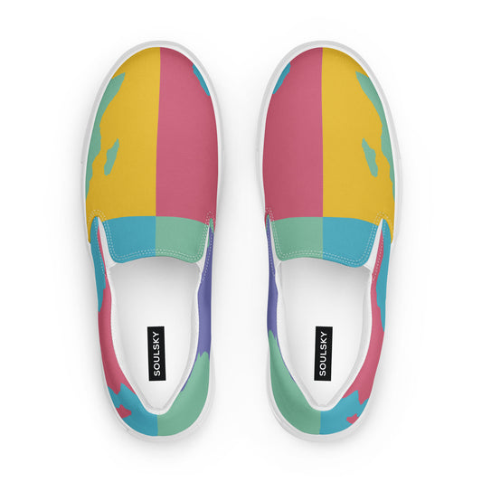 AFRICA WARHOL Women’s Slip-On Canvas Shoes (Retro)