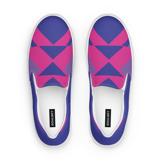 BE BRAVE Women’s Slip-On Canvas Shoes (Purple, Pink)