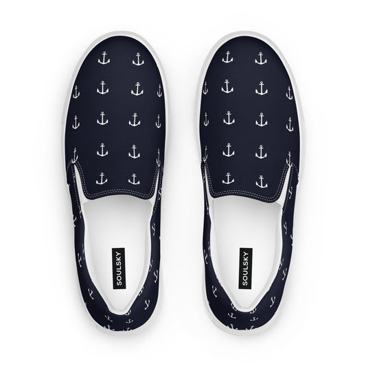 NAUTICAL Women’s Slip-On Canvas Shoes - SOULSKY 