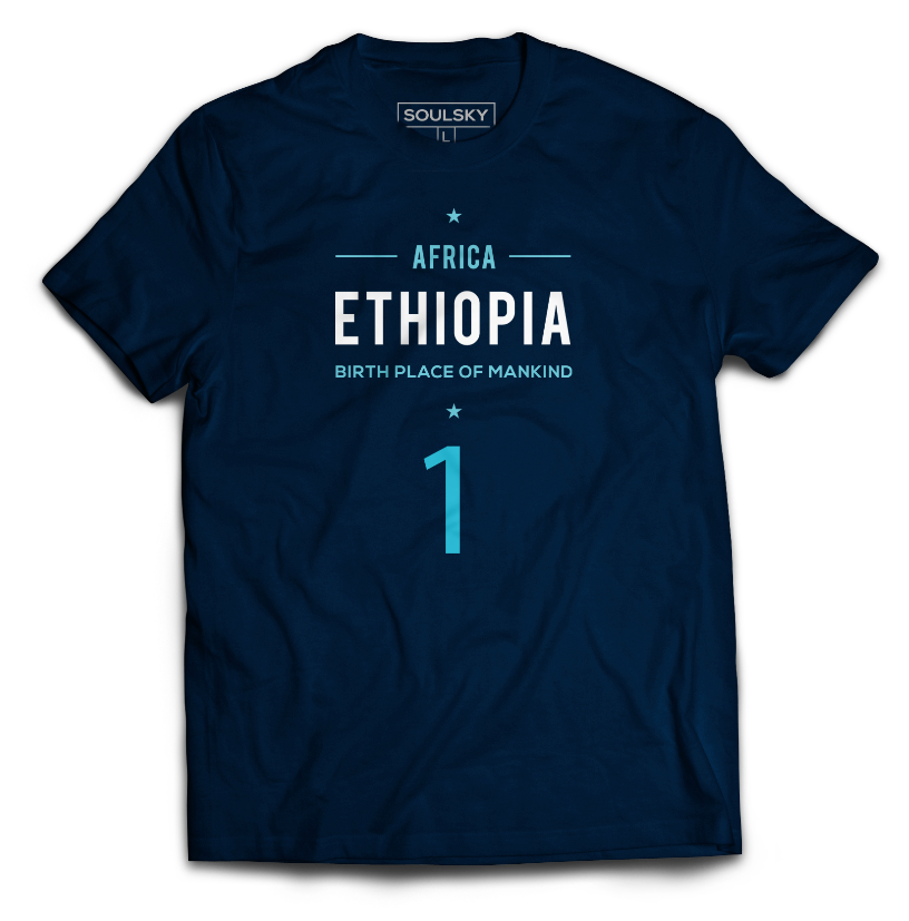 ETHIOPIA - BIRTHPLACE OF MANKIND Tee (Navy Blue) - Kids